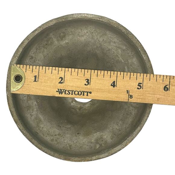 Vintage Ceiling Light Mount Cream and Gold Painted 5.5" - Picture 5 of 5